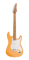 Gitar Elektrik 6 Senar dengan Leher Kayu Maple Terkarbonisasi, Finishing Poles, untuk Pemula dan Profesional, Berkualitas Tinggi