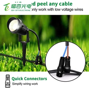 Conector de fio 12-14mm para paisagem, baixa tensão, luzes para jardim, luz de piercing, conectores de luzes de jardim