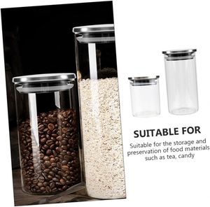 Borosilicate Kitchen Eco-Friendly Airtight Food Glass Storage Jar Set with <b>Bamboo</b> Lid and Cover - Product Image 3