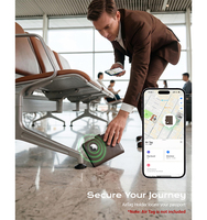 Étui magnétique détachable pour cartes avec logo personnalisé, en cuir végétalien premium, anti-RFID, pour Airtag et porte-passeport, idéal pour agences de voyage et compagnies aériennes