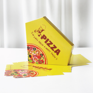 Takeaway đặc biệt hình bánh pizza hộp các tông màu trắng tùy chỉnh in ấn bánh pizza nhỏ hộp với logo - Product Image 2