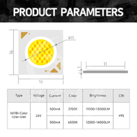 Full Spectrum 1616 COB HY Harga Pabrik Aman 24v Led Tinggi 95 Cri 1611 Cob Led Chip untuk Lampu Pendidikan Tegangan Konstan dengan IC
