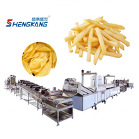 Volautomatische Frites Aardappelsticks Maker Lange Aardappelchipmachine Nieuwe Friteuse Voor Fruitgroente Lijn Shengkang Shengshi