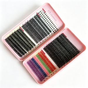 651 Clusters DIY Kit de Pestañas Postizas de Tira Completa Reutilizables de Gran Capacidad, Coloridas y Mixtas, Herramienta de Extensión de Pestañas Segmentadas, Kit de Pestañas en Racimo - Product Image 3