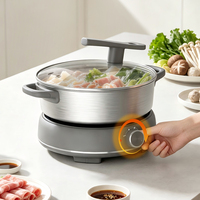 Casserole électrique de cuisine en acier inoxydable 6L, facile à utiliser