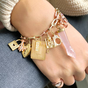 Desainer Aksesori rantai manik DIY liontin besi tahan karat 18K berlapis emas untuk kursi hadiah promosi bisnis - Product Image 6