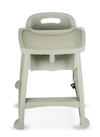 Chaise haute mobile en plastique avec roulettes pour nourrir les bébés Chaise de salle à manger amovible multifonctionnelle Équipement de service