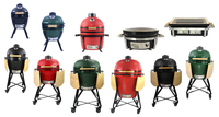 Barbecue Kamado TOPQ Garden 27 pouces, style luxueux et haut de gamme, en céramique pour extérieur