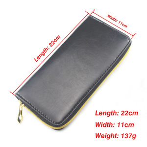 Wholesale Barber Scissors <b>Leather</b> Bag Hair Scissors Case Black Bag for <b>Tools</b> Scissors - Product Image 3