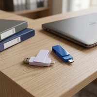 Clé USB double interface OTG UTC190 avec logo personnalisé, USB 2.0 Type C, clé USB pour téléphone portable, stockage externe, clé USB personnalisée