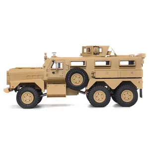 2.4G 16CH 1:12 voiture RC électrique 6x6 véhicules blindés militaires de Transport Cougar HG P602 couleur désert sans chargeur de batterie