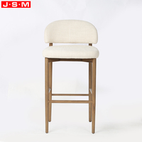 Tabourets de bar uniques et robustes en bois massif de style nordique, minimalistes et modernes, 65 cm de hauteur, blancs, pour îlot de cuisine