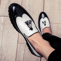 Nouvelles Chaussures Habillées pour Hommes Style Britannique à Pompons, Mocassins Décontractés en Cuir Souple à Bout Pointu, Type Oxford, pour Affaires et Loisirs