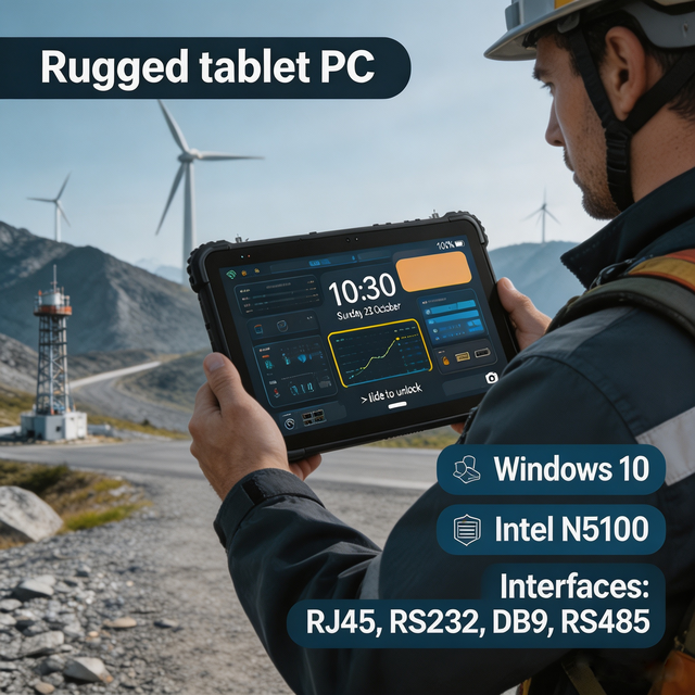 Rugged Industrial Tablet PC 10.1 Inch IP67 Waterproof Intel N5100 Windows 10 8GB RAM 128GB ROM GPS For Warehouse Field Service