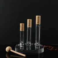 Flacon roll-on 10 ml en verre à fond épais avec bouchon en bambou et bille roulante pour huiles essentielles – Offre Spéciale
