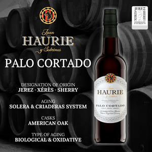 ผลิตในสเปน ไวน์เชอร์รี่ PALO CORTADO HAURIE 750 มล. ไวน์เชอร์รี่ออกซิไดซ์แบบออร์แกนิกสุดหรู - Product Image 4