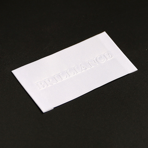 Tùy chỉnh dập nổi logo dệt thương hiệu Thương hiệu chính dệt nhãn cho áo len - Product Image 4