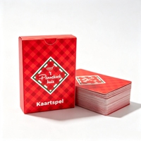 Cartes à jouer double face en carton noir pour événements avec impression personnalisée de boîte en papier, livraison rapide