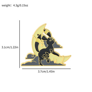 Spilla in Lega Pokémon Cartoon Carina Placcata Oro con Incisione per <span class=keywords><strong>Accessori</strong></span> Borsa e Decorazioni Anniversario - Product Image 4