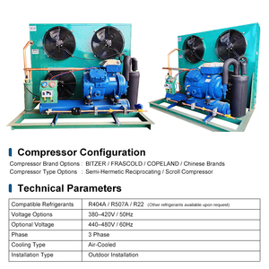 Unité de condensation refroidie par air pour applications de chambre froide et de congélation Système de refroidissement par réfrigération industrielle - Product Image 5
