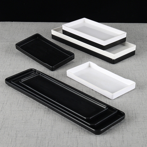 Melamin Serviert ablett Kunststoff Flach platte Rechteckiger Grill Barbecue Dish Steak Teller - Product Image 4