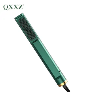 QXXZ空气梳刷一体式干湿直发器自动发型器扁铁新款卷发绿色3合1液晶PTC