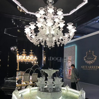 Lustre en cristal long de style européen, élégant et durable pour villa, hall d'hôtel, hall de bâtiment, salon, escalier, plafond