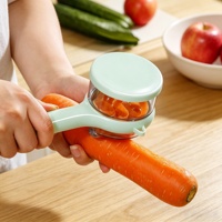 Multifunctionele opbergbare schilmes van plastic voor fruit en groenten, handmatige schilmes met schilopvangbak