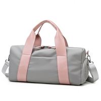 Bolsa de Gimnasio de Alta Calidad con Cierre de Cremallera y Logotipo Personalizado, Bolsa de Viaje Impermeable de Gran Capacidad, Bolsa de Lona de Poliéster de 20-35L para Mujer