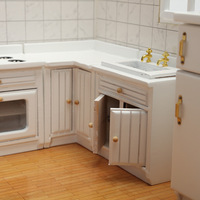 Maison de poupée Miniature en bois 1:12, meubles de cuisine, Table de cuisine, armoire pour maison de poupée