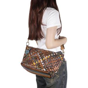 Bolso bandolera de punto AndoBag, bolsos de cuero genuino, bolso informal vintage para mujer 1785 - Product Image 6