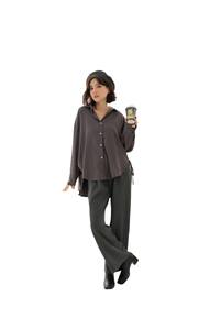 Costume d'affaires décontracté pantalon pantalon pour femmes respirant jambe large Baggy vêtements pour femmes robes décontractées robes pour femmes - Product Image 6