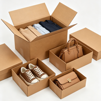 Carton pliable grande capacité, impression personnalisée, pour vêtements, articles vestimentaires, e-commerce, expédition en gros