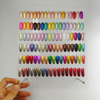 Poudre magique miroir OEM personnalisée 108 couleurs, super brillante, or titane, colorée, 0,4 g, effet miroir, poudre pour nail art DIY