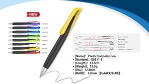 Cheap Custom logo Printed Double <b>Color</b> Injection Ballpoint <b>Pen</b> Promotional Gift Ballpen - Product Image 2