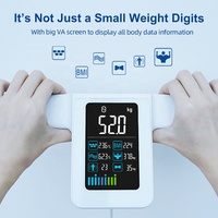 Báscula Digital Inteligente Personal de 8 Electrodos para Análisis de Composición Corporal, Diseño Portátil, Carga USB, Peso