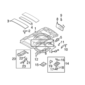 0K553-69895EGE   0K553-69895EGE 0K55369895EGE Garniture d'ouverture de toit ouvrant 20042005 Sedona Store - Product Image 1