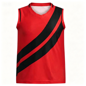 เสื้อ AFL แบบกำหนดเองสำหรับผู้ชาย เสื้อฟุตบอลออสเตรเลียแบบไม่มีแขน ระบายอากาศได้ดี พิมพ์ลายแบบ Sublimation เสื้อรักบี้ ขายส่ง - Product Image 5