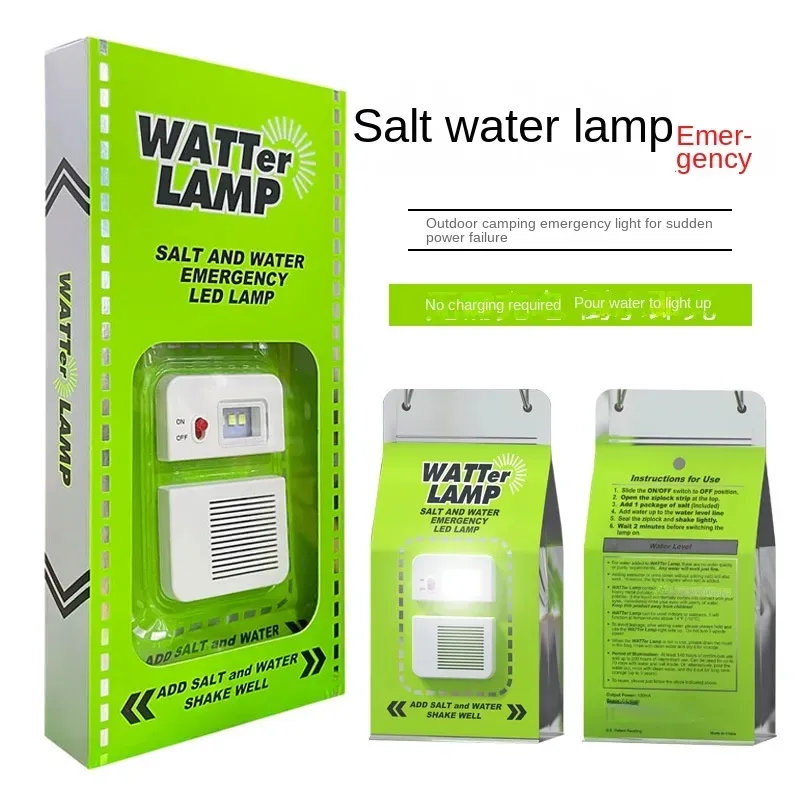 Lámpara de agua salada Búsqueda y rescate al aire libre de emergencia Sin batería Sin contaminación No tóxico Protección del medio ambiente Luz de camping