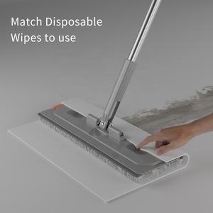 Ensemble de serpillière plate à eau propre et sale séparée, très vendu, <span class=keywords><strong>avec</strong></span> lame de racloir, <span class=keywords><strong>seau</strong></span> détachable, serpillière mains libres pour le nettoyage de la maison - Product Image 4