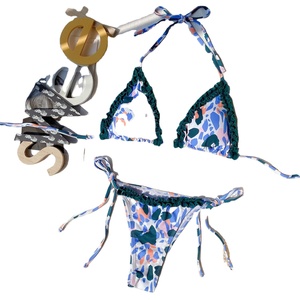 Maillot de bain 2 pièces fendu femme bikinis à volants - Product Image 2