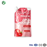 Pochette souple personnalisée avec bec verseur, refermable, de qualité alimentaire, pour jus, sauces, purées pour bébés et emballages liquides