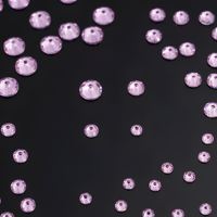 Perles de strass à coudre YAXI, 6 mm, en améthyste claire, en résine époxy, à dos plat, trou central, pour pendentifs et fournitures de bijoux