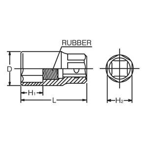 KOKEN - 4300S-20.8 1/2 ''douille de bougie avec caoutchouc-EAN 4991644083633 LUBRICATION, FILTRATION ET BOUGIES - Product Image 2