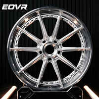 عجلات EVOR المصنوعة من السبائك والألياف الكربونية الجديدة ذات الحافة العميقة للسيارات، مقاس 5x114.3/5x130/5x120/5x127 ملم، 18 و19 و20 و21 و22 بوصة، تصميم من قطعتين أو ثلاث قطع، عجلة 5x112