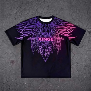 Camisetas Oversize de Cuello Redondo con Estampado Gráfico Personalizado, Estilo Vintage Lavado, Corte Boxy y Corto, de Gran Gramaje, Venta Caliente 2026 - Product Image 2