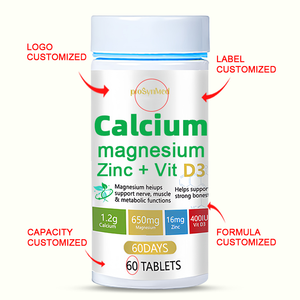 Comprimés de calcium, magnésium, <span class=keywords><strong>zinc</strong></span> et complexe de vitamine D3 en marque privée, nutrition sportive, soutien des os et des muscles, 60 comprimés - Product Image 6