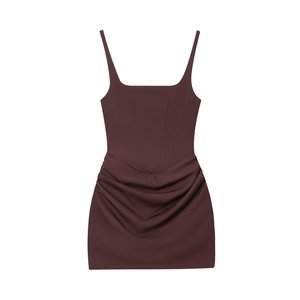KAR&OT ZA 2025 Nuovo Arrivo <span class=keywords><strong>Invernale</strong></span> Abito Corto Sexy con Scollo Quadrato Senza Maniche Aderente e Modellante 9005 - Product Image 2