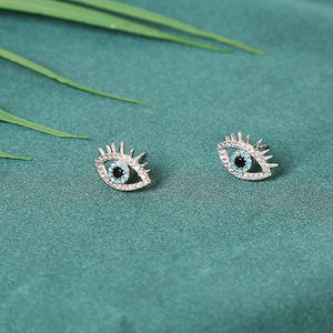 Pendientes de ojo de circonia azul para mujer, joyería de moda, novedad, 925 - Product Image 5