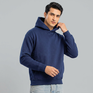 Sudadera con capucha corta para hombre, oversize, con hombros caídos, transpirable, de secado rápido, para gimnasio, lisa, térmica, para invierno, lavada - Product Image 1